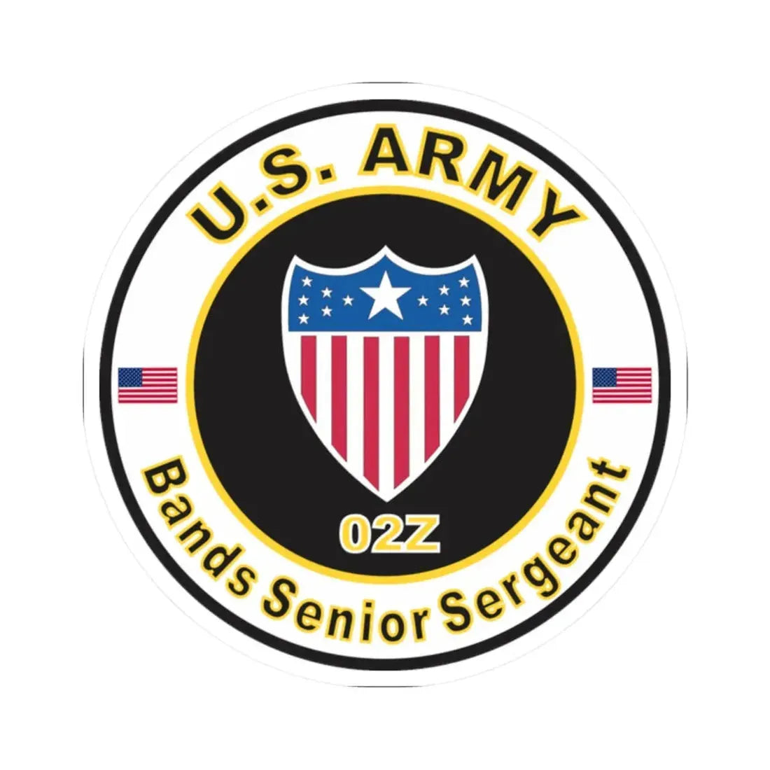 MOS 02Z Bands Senior Sergeant (U.S. Army) STICKER Vinyl Kiss-Cut Decal - The Sticker Space