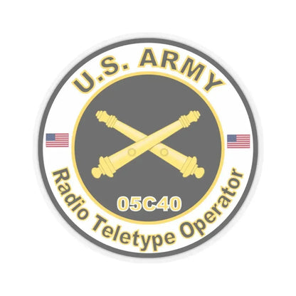 MOS 05C40 Radio Teletype Operator Decal Sticker (U.S. Army) STICKER Vinyl Kiss-Cut Decal 3 Inch Transparent - The Sticker Space