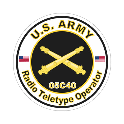 MOS 05C40 Radio Teletype Operator (U.S. Army) STICKER Vinyl Die-Cut Decal-3 Inch-The Sticker Space