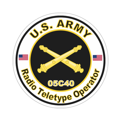 MOS 05C40 Radio Teletype Operator (U.S. Army) STICKER Vinyl Die-Cut Decal-5 Inch-The Sticker Space