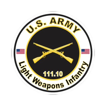 MOS 111.10 Light Weapons Infantry (U.S. Army) STICKER Vinyl Kiss-Cut Decal 2 Inch White - The Sticker Space