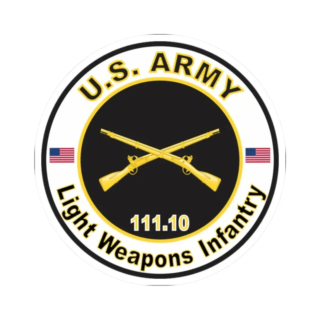 MOS 111.10 Light Weapons Infantry (U.S. Army) STICKER Vinyl Kiss-Cut Decal - The Sticker Space