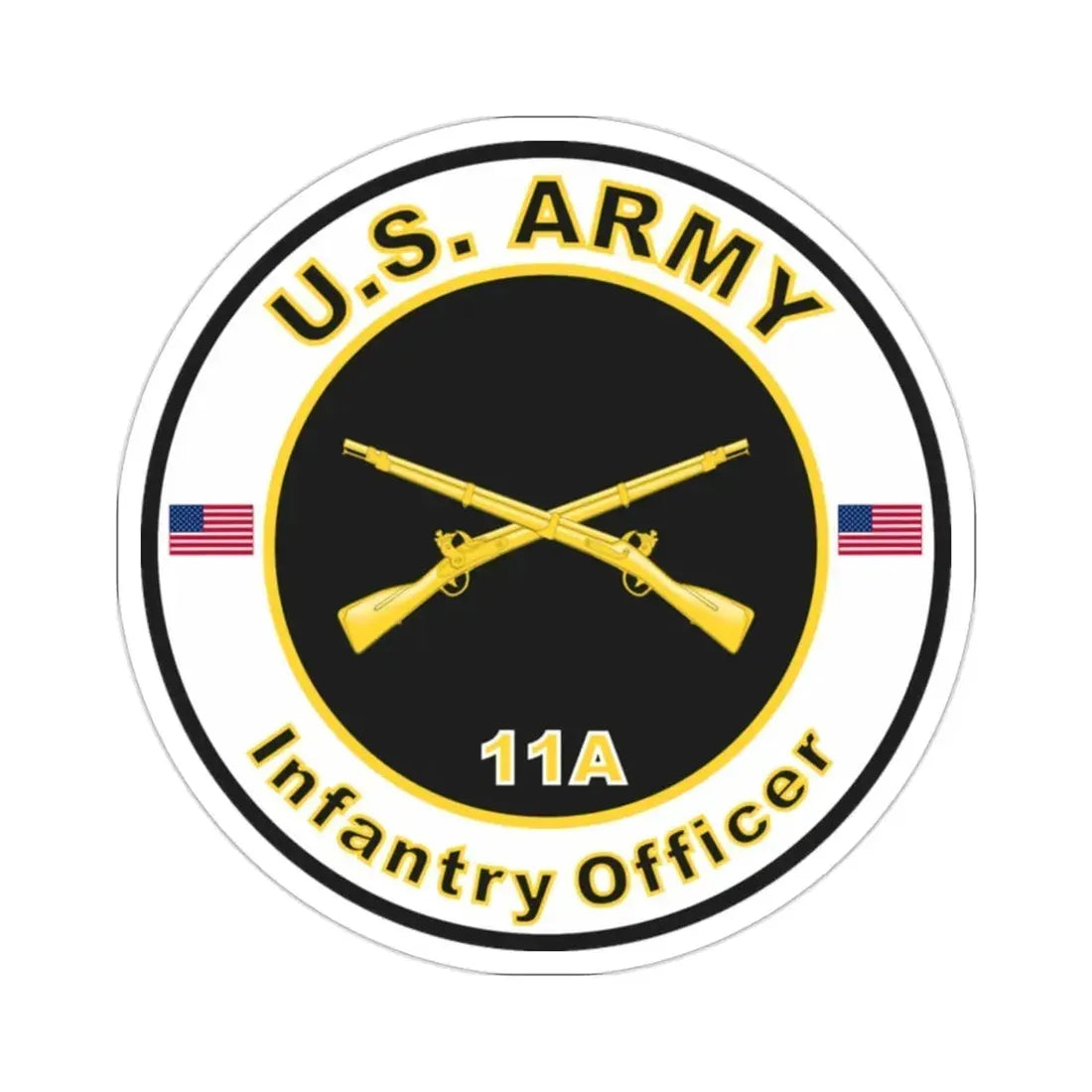 MOS 11A Infantry Officer (U.S. Army) STICKER Vinyl Die-Cut Decal 2 Inch - The Sticker Space