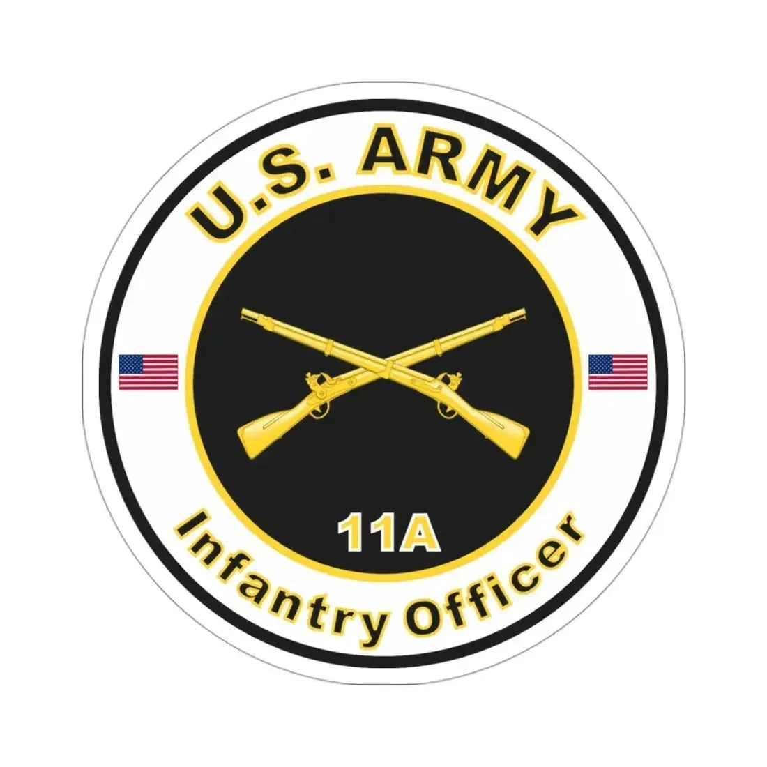 MOS 11A Infantry Officer (U.S. Army) STICKER Vinyl Die-Cut Decal 3 Inch - The Sticker Space