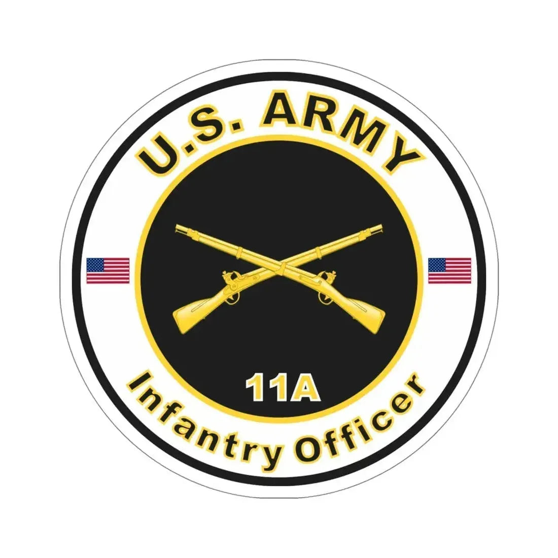 MOS 11A Infantry Officer (U.S. Army) STICKER Vinyl Die-Cut Decal 5 Inch - The Sticker Space