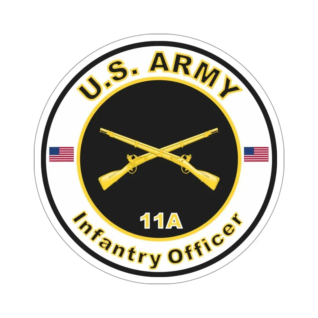 MOS 11A Infantry Officer (U.S. Army) STICKER Vinyl Die-Cut Decal - The Sticker Space