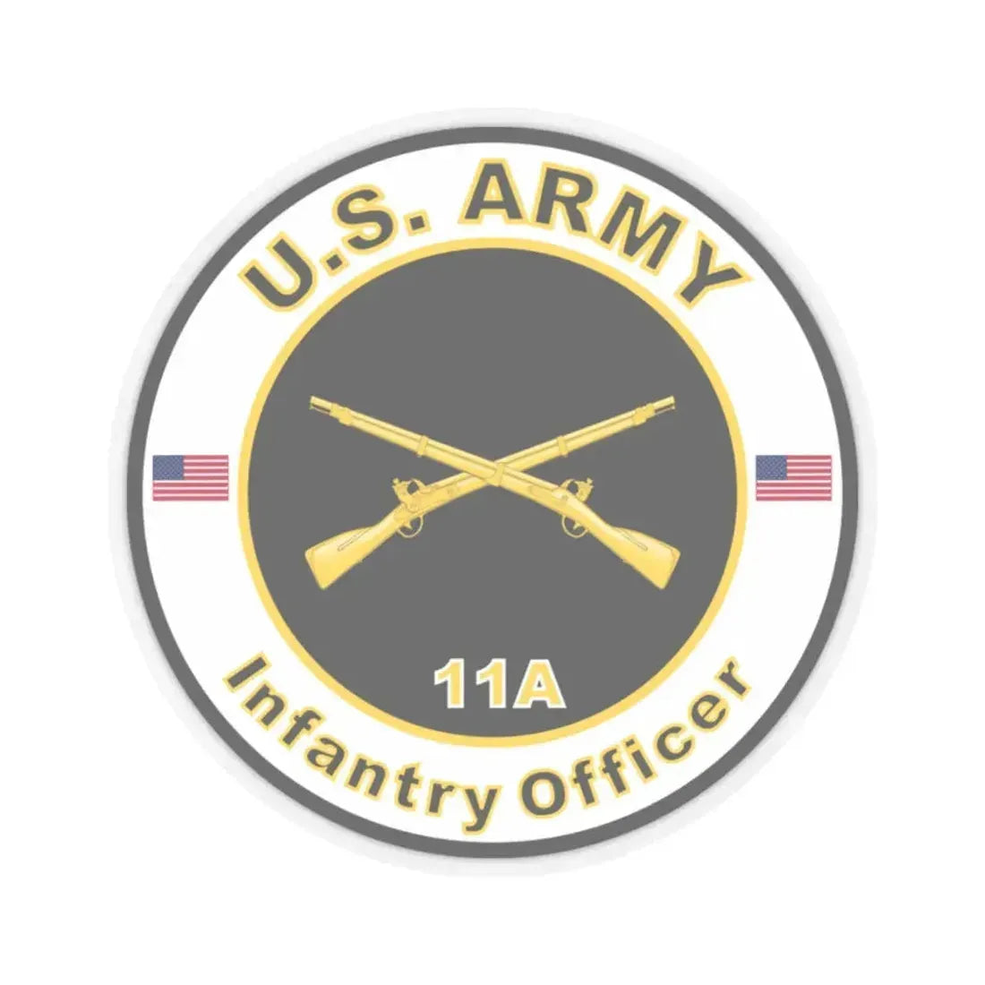 MOS 11A Infantry Officer (U.S. Army) STICKER Vinyl Kiss-Cut Decal 2 Inch Transparent - The Sticker Space