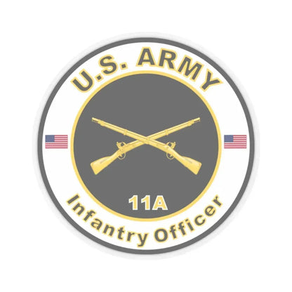 MOS 11A Infantry Officer (U.S. Army) STICKER Vinyl Kiss-Cut Decal 2 Inch Transparent - The Sticker Space