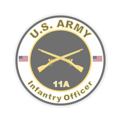 MOS 11A Infantry Officer (U.S. Army) STICKER Vinyl Kiss-Cut Decal 3 Inch Transparent - The Sticker Space