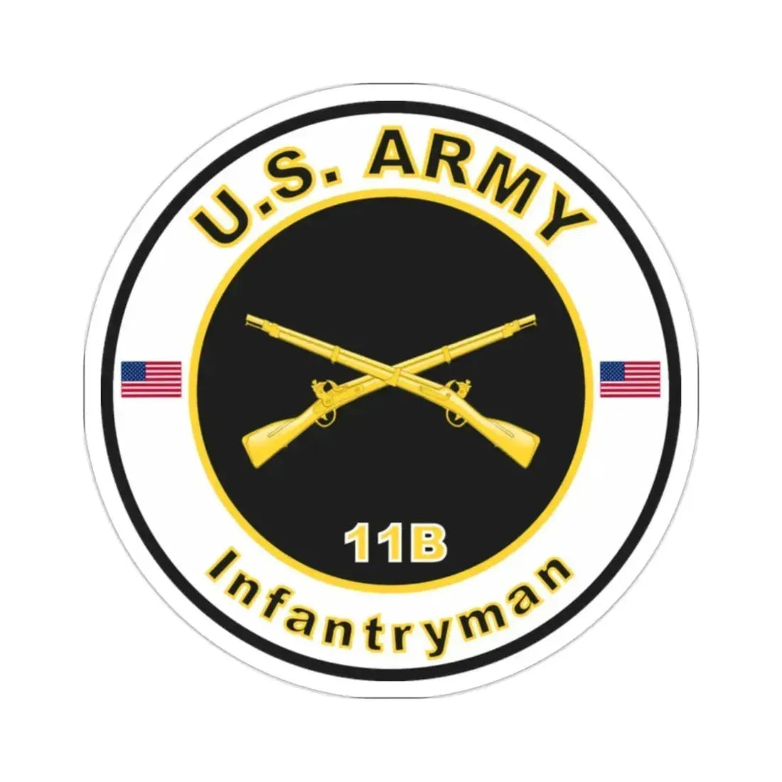 MOS 11B Infantryman (U.S. Army) STICKER Vinyl Die-Cut Decal 2 Inch - The Sticker Space