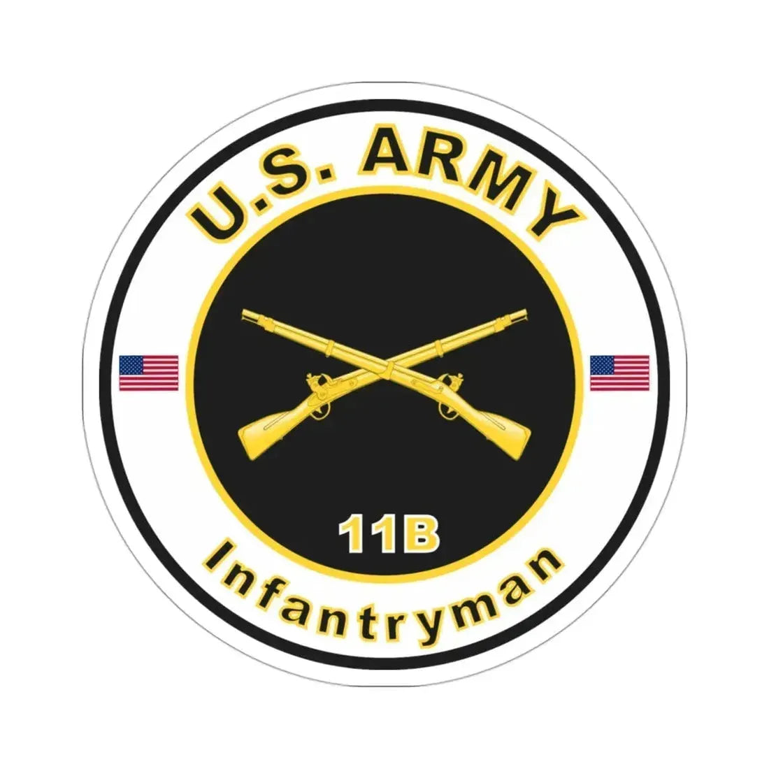 MOS 11B Infantryman (U.S. Army) STICKER Vinyl Die-Cut Decal 3 Inch - The Sticker Space