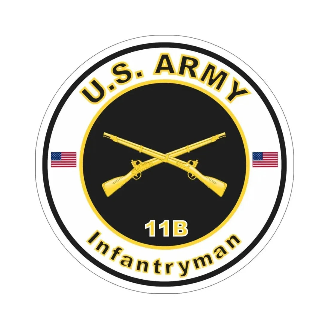 MOS 11B Infantryman (U.S. Army) STICKER Vinyl Die-Cut Decal 6 Inch - The Sticker Space