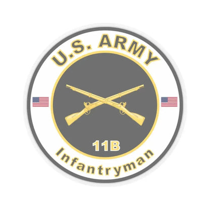 MOS 11B Infantryman (U.S. Army) STICKER Vinyl Kiss-Cut Decal 2 Inch Transparent - The Sticker Space