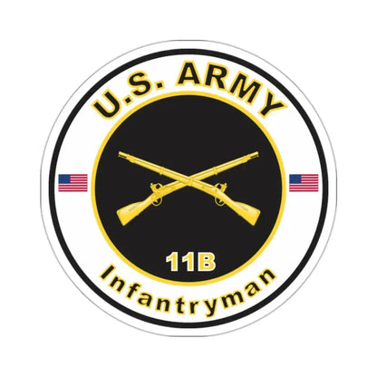 MOS 11B Infantryman (U.S. Army) STICKER Vinyl Kiss-Cut Decal 2 Inch White - The Sticker Space