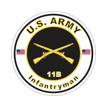 MOS 11B Infantryman (U.S. Army) STICKER Vinyl Kiss-Cut Decal 6 Inch White - The Sticker Space