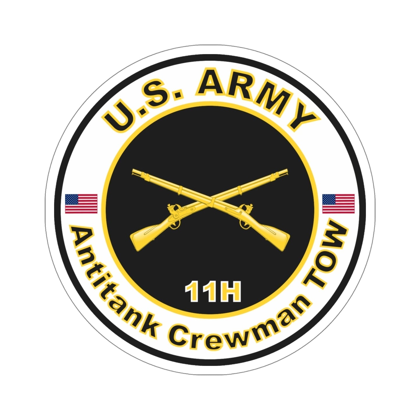 MOS 11H Antitank Crewman TOW (U.S. Army) STICKER Vinyl Die-Cut Decal-6 Inch-The Sticker Space