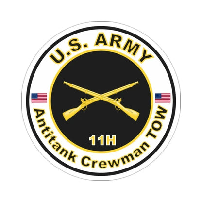 MOS 11H Antitank Crewman TOW (U.S. Army) STICKER Vinyl Die-Cut Decal 2 Inch - The Sticker Space