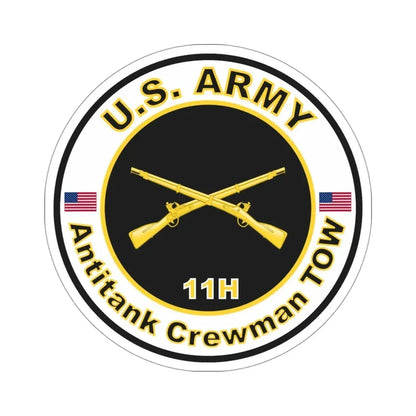 MOS 11H Antitank Crewman TOW (U.S. Army) STICKER Vinyl Die-Cut Decal 4 Inch - The Sticker Space