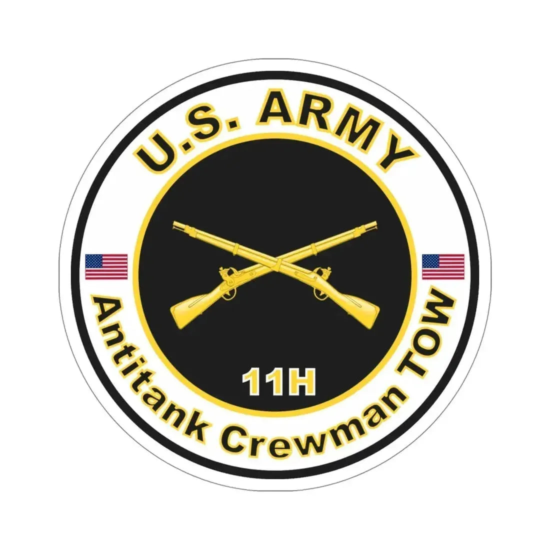 MOS 11H Antitank Crewman TOW (U.S. Army) STICKER Vinyl Die-Cut Decal 5 Inch - The Sticker Space