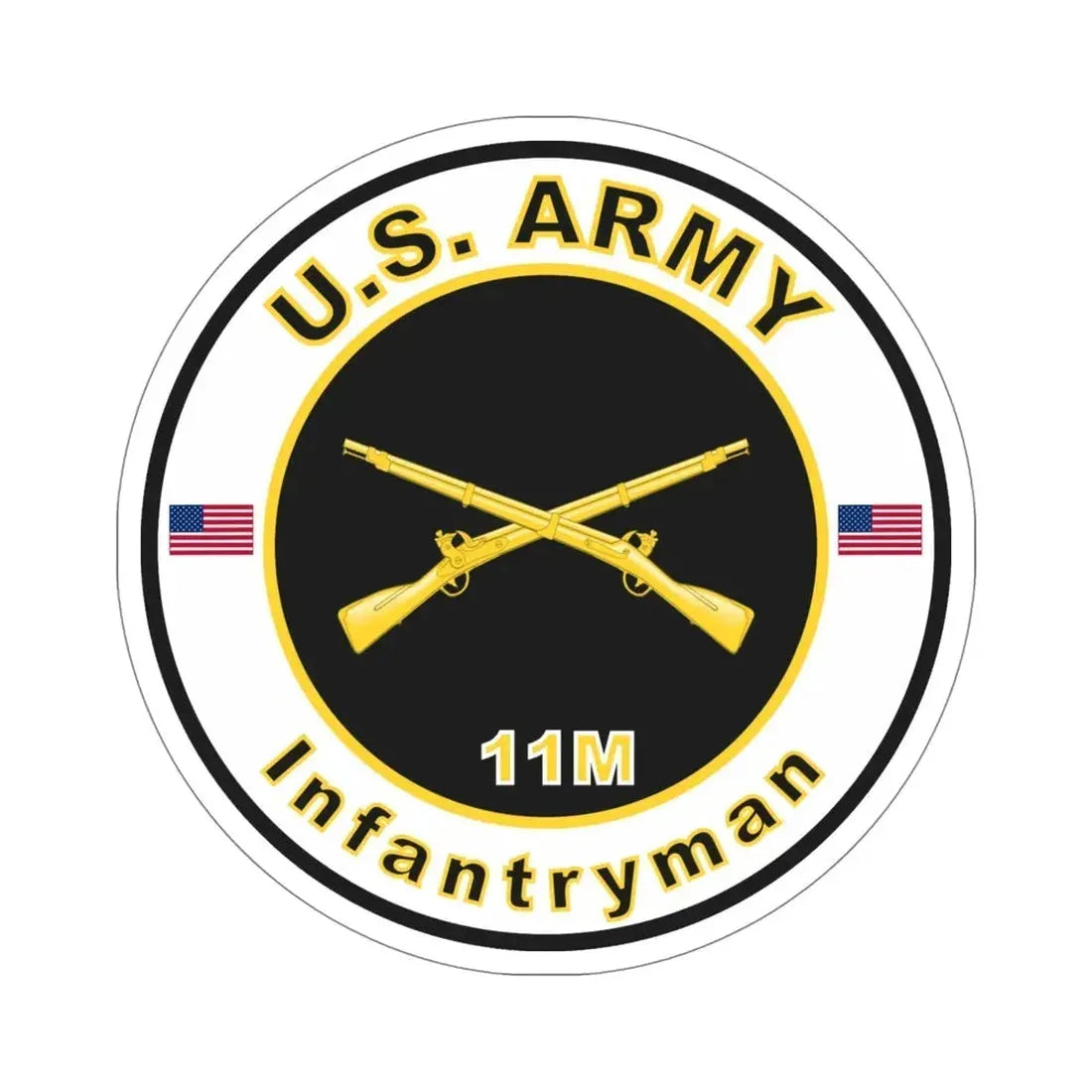 MOS 11M Infantryman (U.S. Army) STICKER Vinyl Die-Cut Decal 5 Inch - The Sticker Space