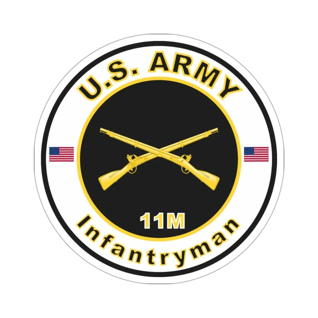 MOS 11M Infantryman (U.S. Army) STICKER Vinyl Die-Cut Decal - The Sticker Space
