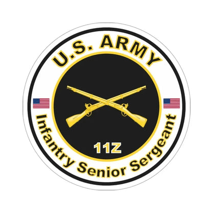 MOS 11Z Infantry Senior Sergeant (U.S. Army) STICKER Vinyl Die-Cut Decal 3 Inch - The Sticker Space