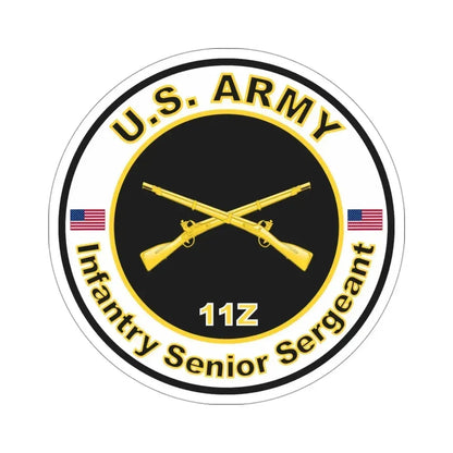 MOS 11Z Infantry Senior Sergeant (U.S. Army) STICKER Vinyl Die-Cut Decal 4 Inch - The Sticker Space