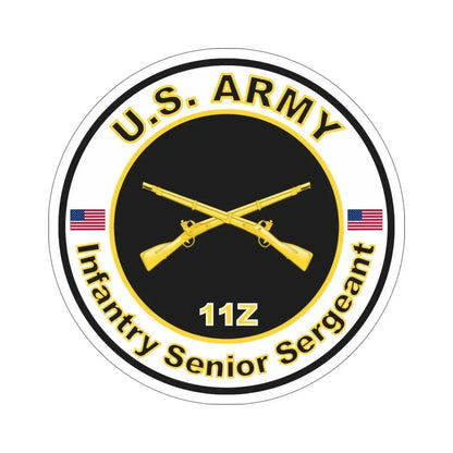 MOS 11Z Infantry Senior Sergeant (U.S. Army) STICKER Vinyl Die-Cut Decal 6 Inch - The Sticker Space