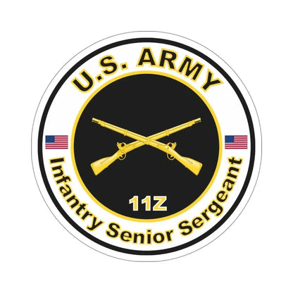 MOS 11Z Infantry Senior Sergeant (U.S. Army) STICKER Vinyl Die-Cut Decal 6 Inch - The Sticker Space