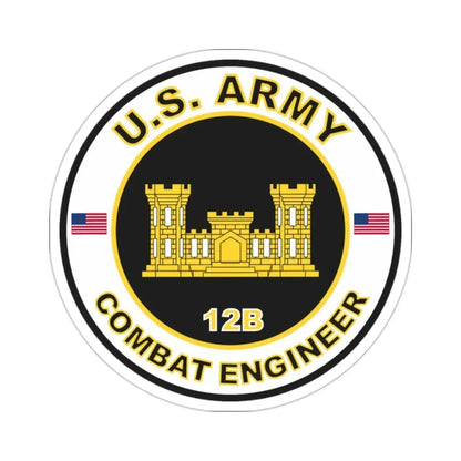 MOS 12B Combat Engineer (U.S. Army) STICKER Vinyl Die-Cut Decal - The Sticker Space