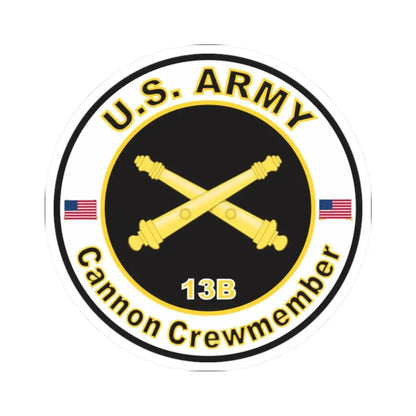 MOS 13B Cannon Crewmember (U.S. Army) STICKER Vinyl Kiss-Cut Decal - The Sticker Space