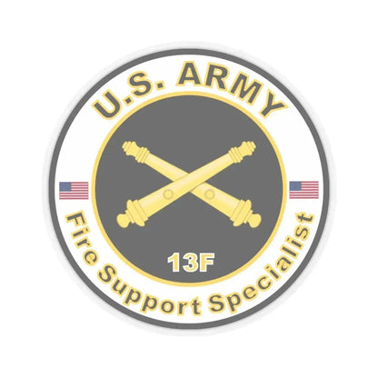 MOS 13F Fire Support Specialist (U.S. Army) STICKER Vinyl Kiss-Cut Decal 6 Inch Transparent - The Sticker Space