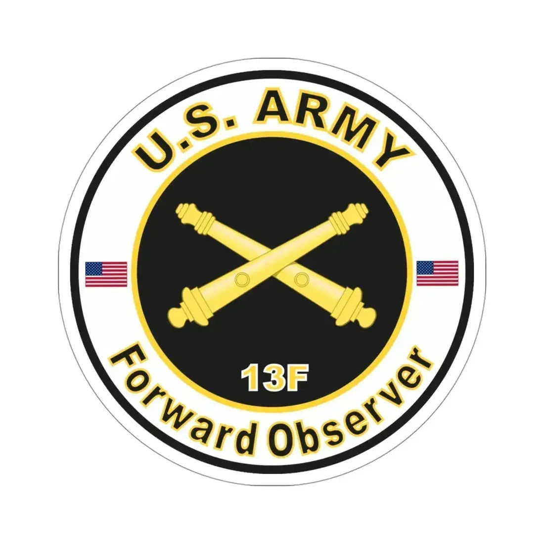 MOS 13F Forward Observer (U.S. Army) STICKER Vinyl Die-Cut Decal 4 Inch - The Sticker Space