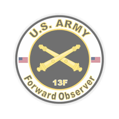 MOS 13F Forward Observer (U.S. Army) STICKER Vinyl Kiss-Cut Decal 2 Inch Transparent - The Sticker Space