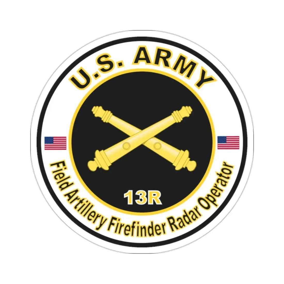 MOS 13R Field Artillery Firefinder Radar Operator (U.S. Army) STICKER Vinyl Die-Cut Decal - The Sticker Space