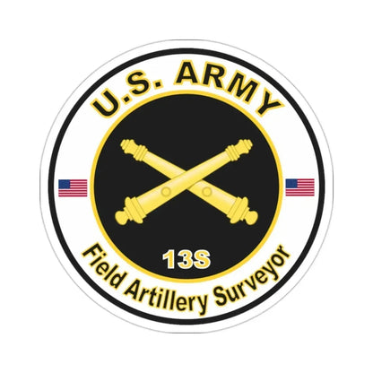 MOS 13S Field Artillery Surveyor (U.S. Army) STICKER Vinyl Die-Cut Decal 2 Inch - The Sticker Space