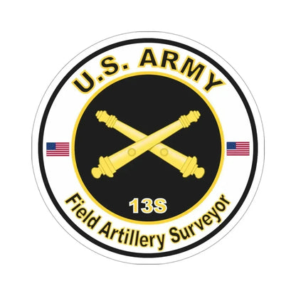 MOS 13S Field Artillery Surveyor (U.S. Army) STICKER Vinyl Die-Cut Decal 3 Inch - The Sticker Space