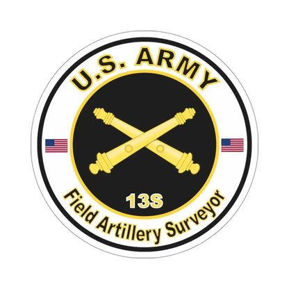 MOS 13S Field Artillery Surveyor (U.S. Army) STICKER Vinyl Die-Cut Decal 5 Inch - The Sticker Space