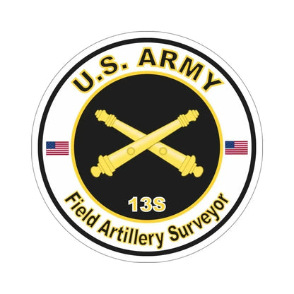 MOS 13S Field Artillery Surveyor (U.S. Army) STICKER Vinyl Die-Cut Decal 5 Inch - The Sticker Space