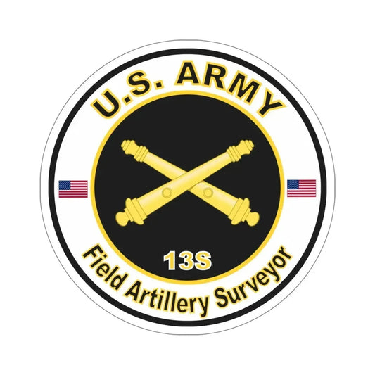 MOS 13S Field Artillery Surveyor (U.S. Army) STICKER Vinyl Die-Cut Decal 6 Inch - The Sticker Space