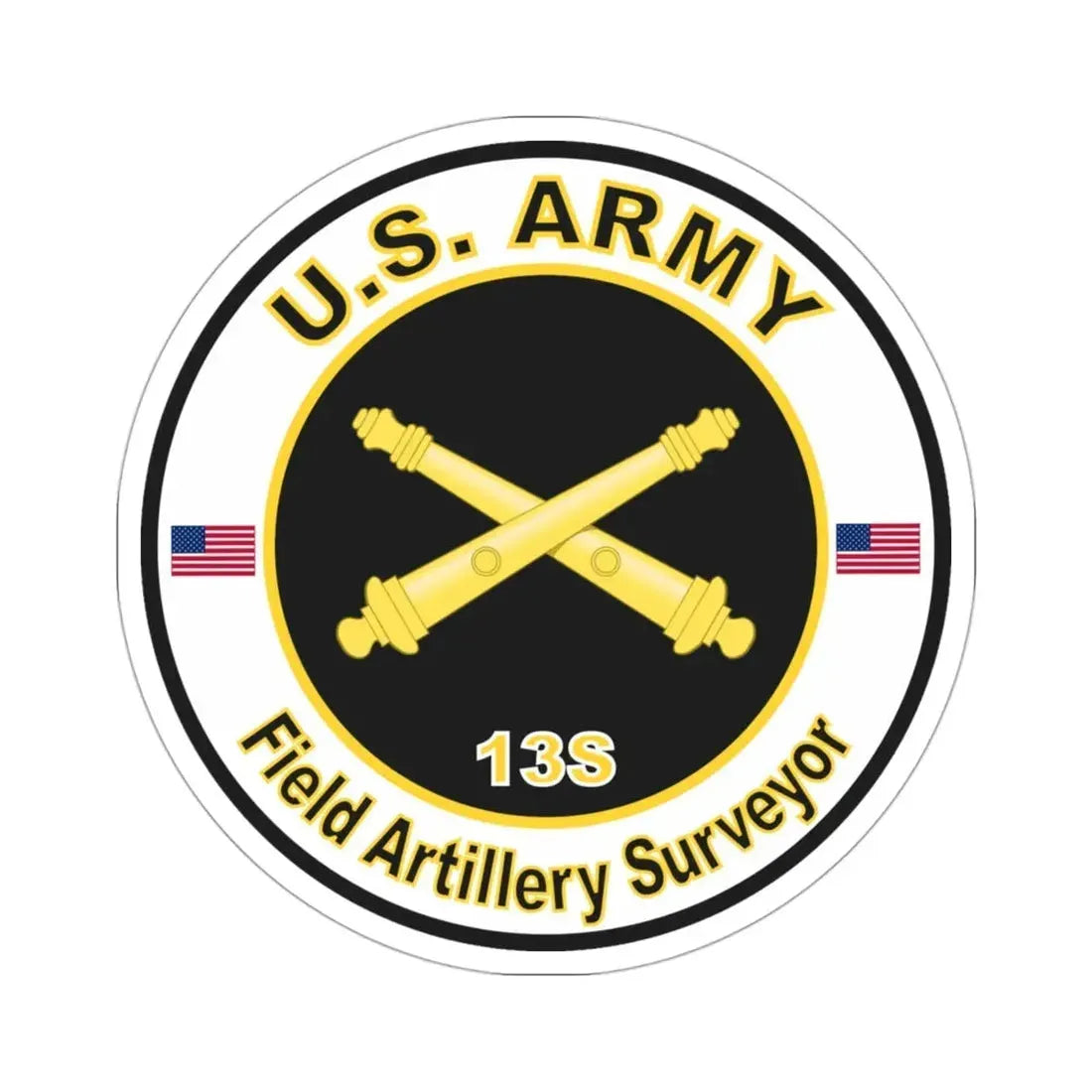 MOS 13S Field Artillery Surveyor (U.S. Army) STICKER Vinyl Die-Cut Decal - The Sticker Space