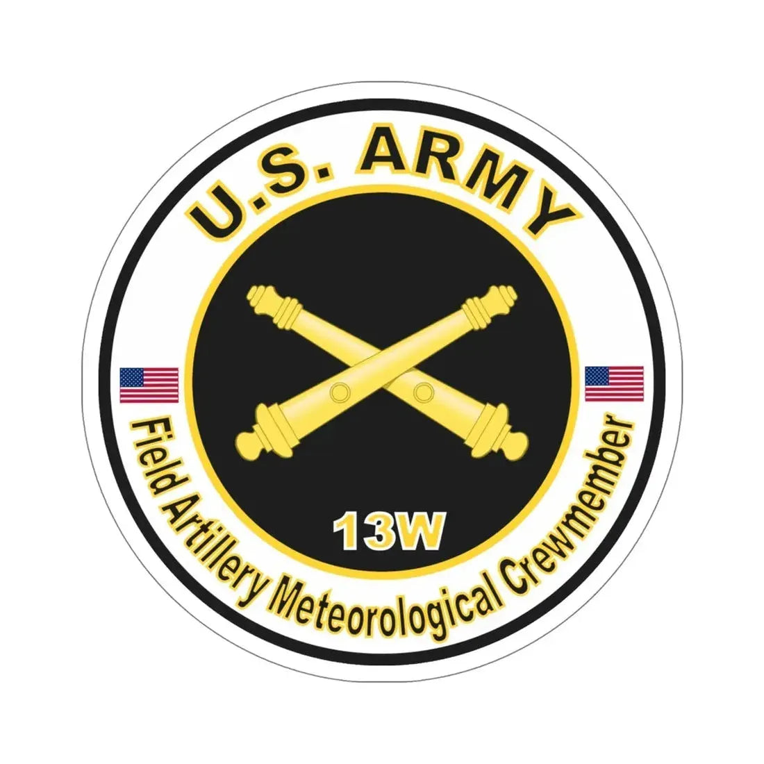 MOS 13W Field Meteorological Crewmember (U.S. Army) STICKER Vinyl Die-Cut Decal - The Sticker Space