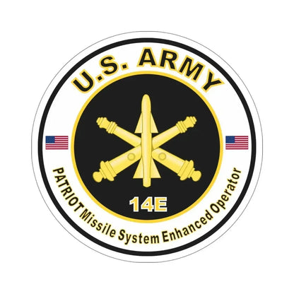 MOS 14E Patriot Missile System Enhanced Operator (U.S. Army) STICKER Vinyl Die-Cut Decal 6 Inch - The Sticker Space