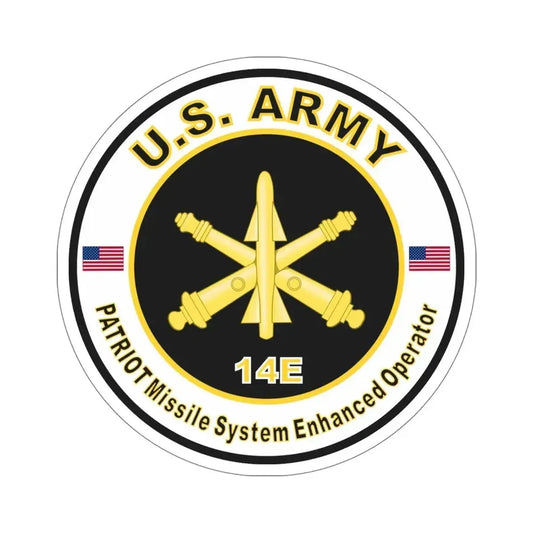 MOS 14E Patriot Missile System Enhanced Operator (U.S. Army) STICKER Vinyl Die-Cut Decal 6 Inch - The Sticker Space