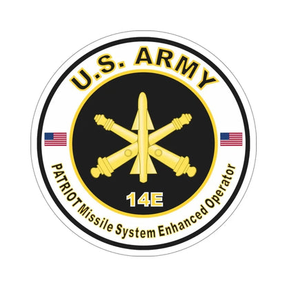 MOS 14E Patriot Missile System Enhanced Operator (U.S. Army) STICKER Vinyl Die-Cut Decal - The Sticker Space