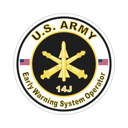 MOS 14J Early Warning System Operator (U.S. Army) STICKER Vinyl Die-Cut Decal-4 Inch-The Sticker Space