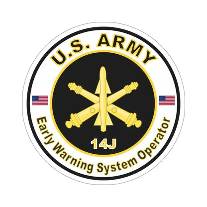 MOS 14J Early Warning System Operator (U.S. Army) STICKER Vinyl Die-Cut Decal 4 Inch - The Sticker Space