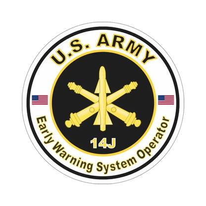 MOS 14J Early Warning System Operator (U.S. Army) STICKER Vinyl Die-Cut Decal 5 Inch - The Sticker Space