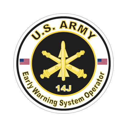 MOS 14J Early Warning System Operator (U.S. Army) STICKER Vinyl Die-Cut Decal 5 Inch - The Sticker Space