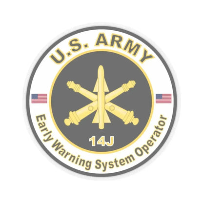 MOS 14J Early Warning System Operator (U.S. Army) STICKER Vinyl Kiss-Cut Decal 2 Inch Transparent - The Sticker Space